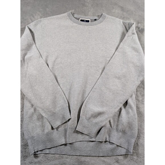 Christian Berg Men’s XXL Gray Waffle Knit Crewneck Pullover - Picture 4 of 8